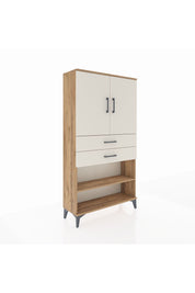 Arges Dolap 3 Raflı 2 Çekmeceli 2 Kapaklı 88x30x163 Çam-Aytaşı