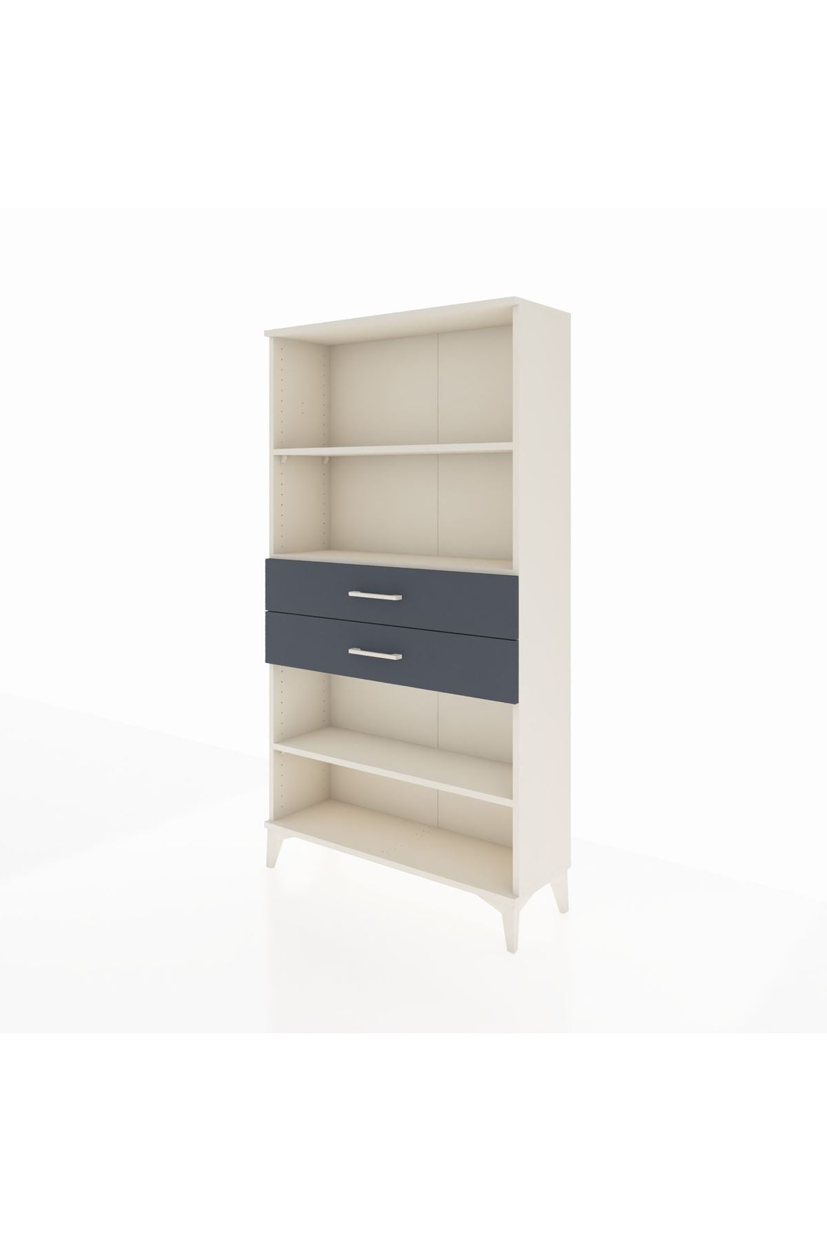 Arges Dolap 3 Raflı 2 Çekmeceli 88x30x163 Aytaşı-Antrasit