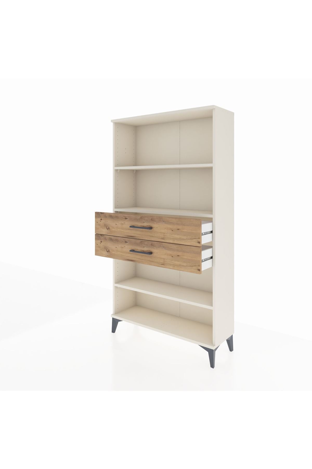 Arges Dolap 3 Raflı 2 Çekmeceli 88x30x163 Aytaşı-Çam