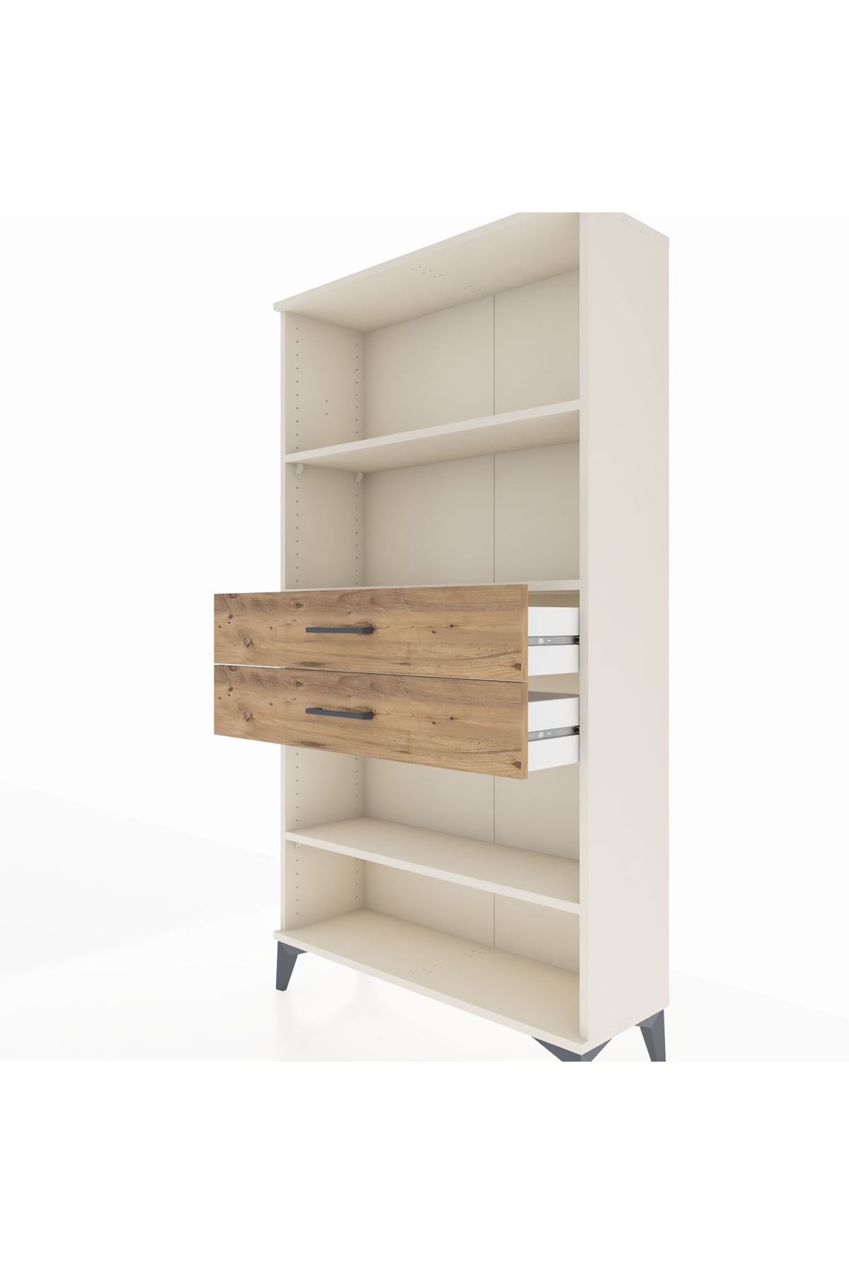 Arges Dolap 3 Raflı 2 Çekmeceli 88x30x163 Aytaşı-Çam