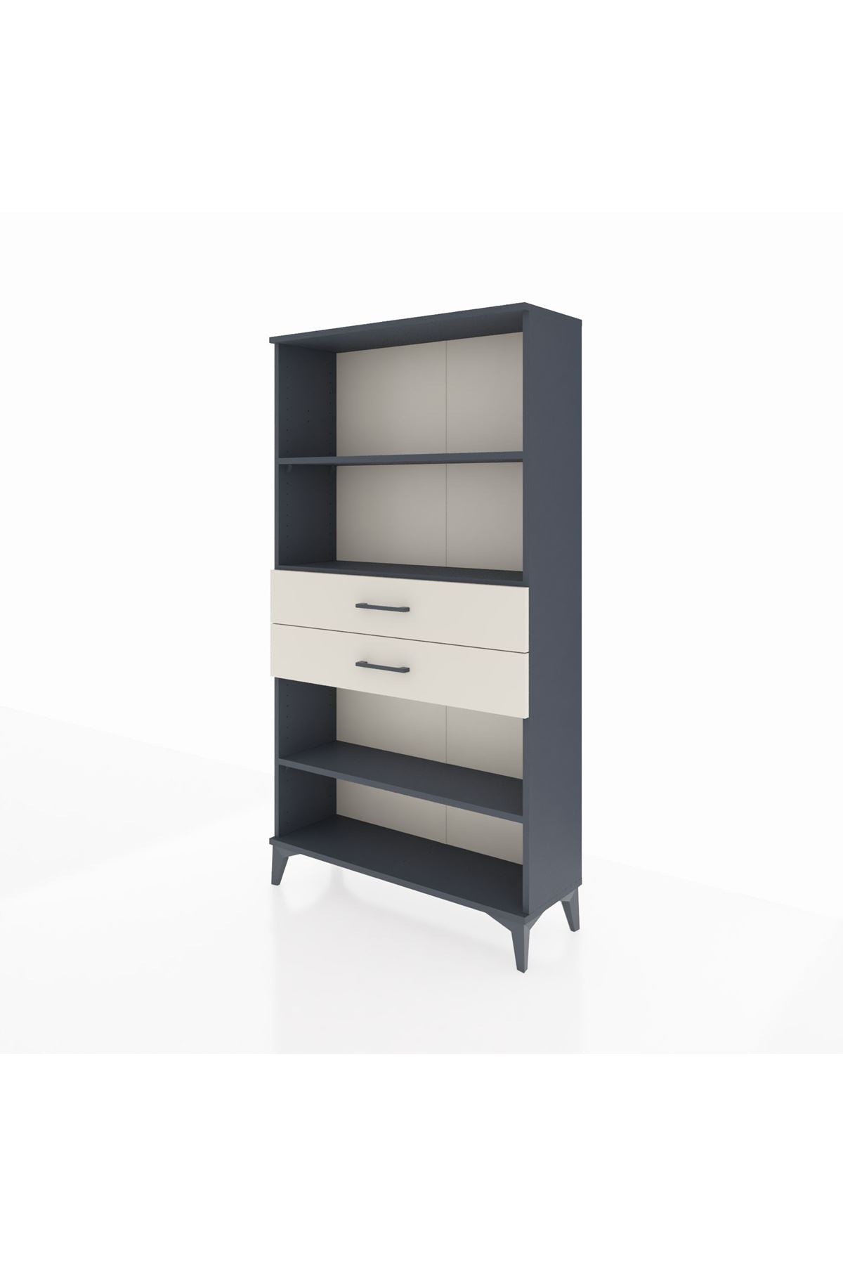 Arges Dolap 3 Raflı 2 Çekmeceli 88x30x163 Antrasit-Aytaşı