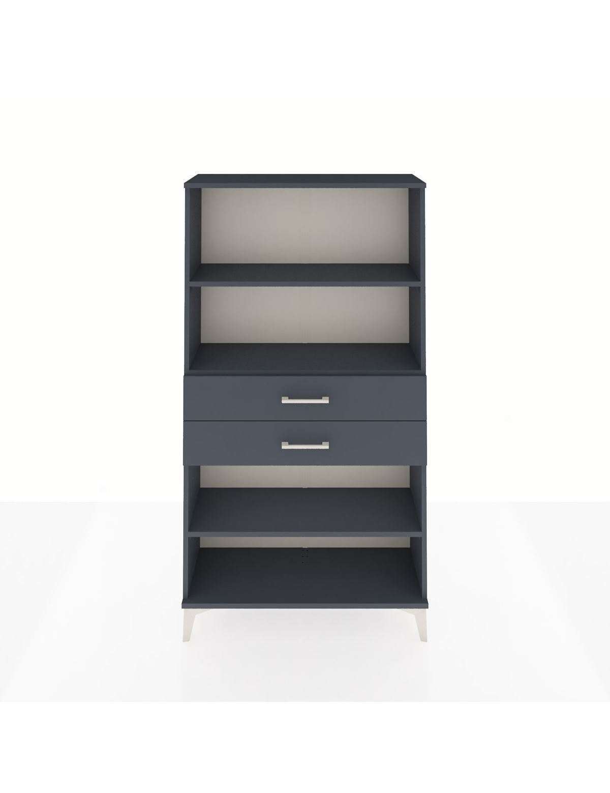 Arges Dolap 3 Raflı 2 Çekmeceli 88x30x163 Antrasit-Antrasit