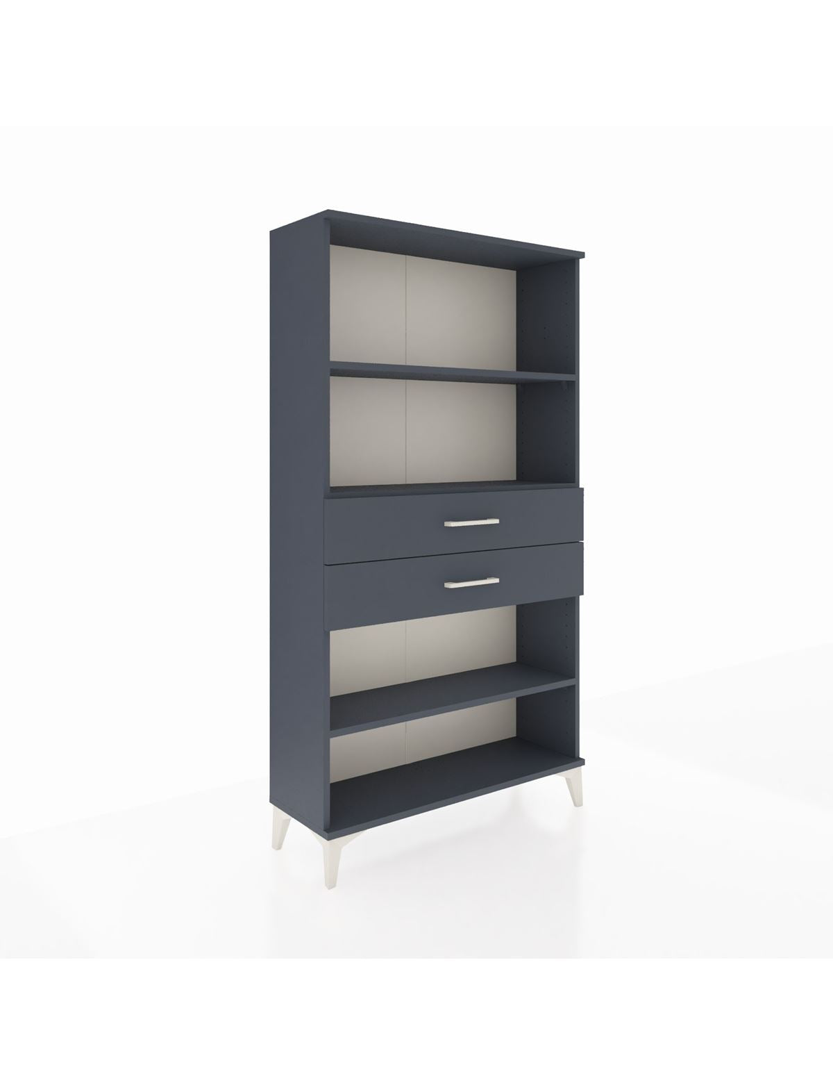 Arges Dolap 3 Raflı 2 Çekmeceli 88x30x163 Antrasit-Antrasit