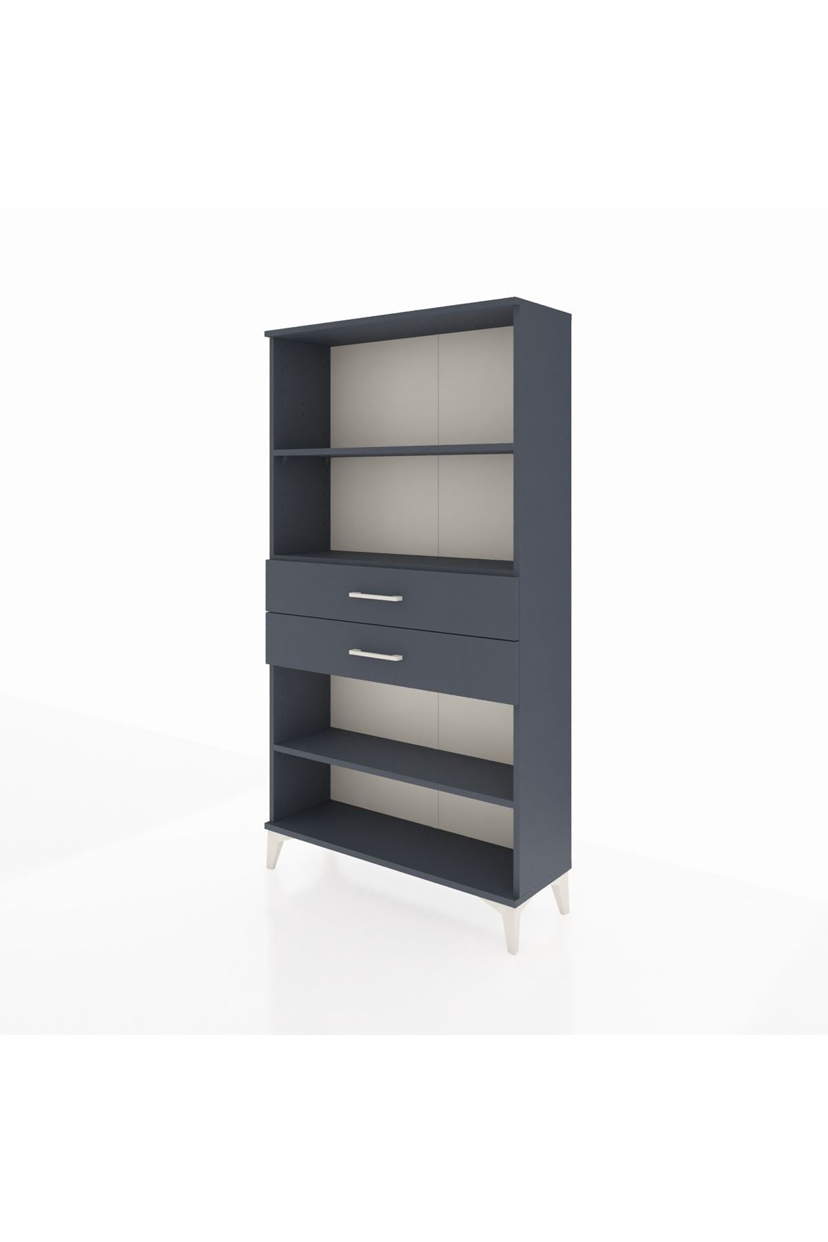 Arges Dolap 3 Raflı 2 Çekmeceli 88x30x163 Antrasit-Antrasit