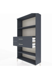 Arges Dolap 3 Raflı 2 Çekmeceli 88x30x163 Antrasit-Antrasit