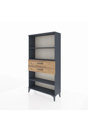 Arges Dolap 3 Raflı 2 Çekmeceli 88x30x163 Antrasit-Çam