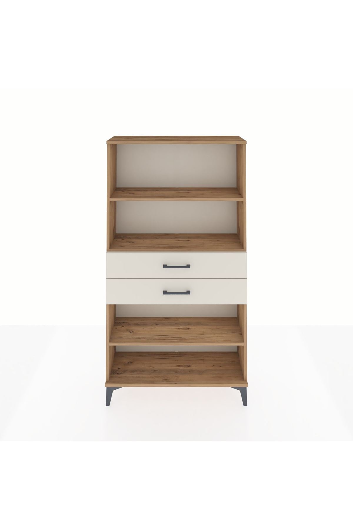 Arges Dolap 3 Raflı 2 Çekmeceli 88x30x163 Çam-Aytaşı