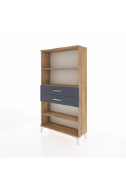 Arges Dolap 3 Raflı 2 Çekmeceli 88x30x163 Çam-Antrasit