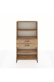 Arges Dolap 3 Raflı 2 Çekmeceli 88x30x163 Çam-Çam