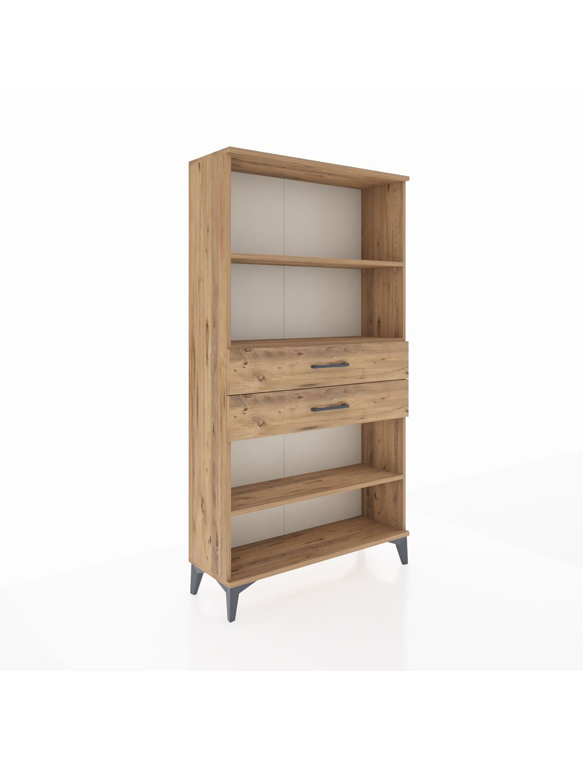 Arges Dolap 3 Raflı 2 Çekmeceli 88x30x163 Çam-Çam