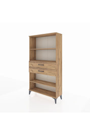 Arges Dolap 3 Raflı 2 Çekmeceli 88x30x163 Çam-Çam