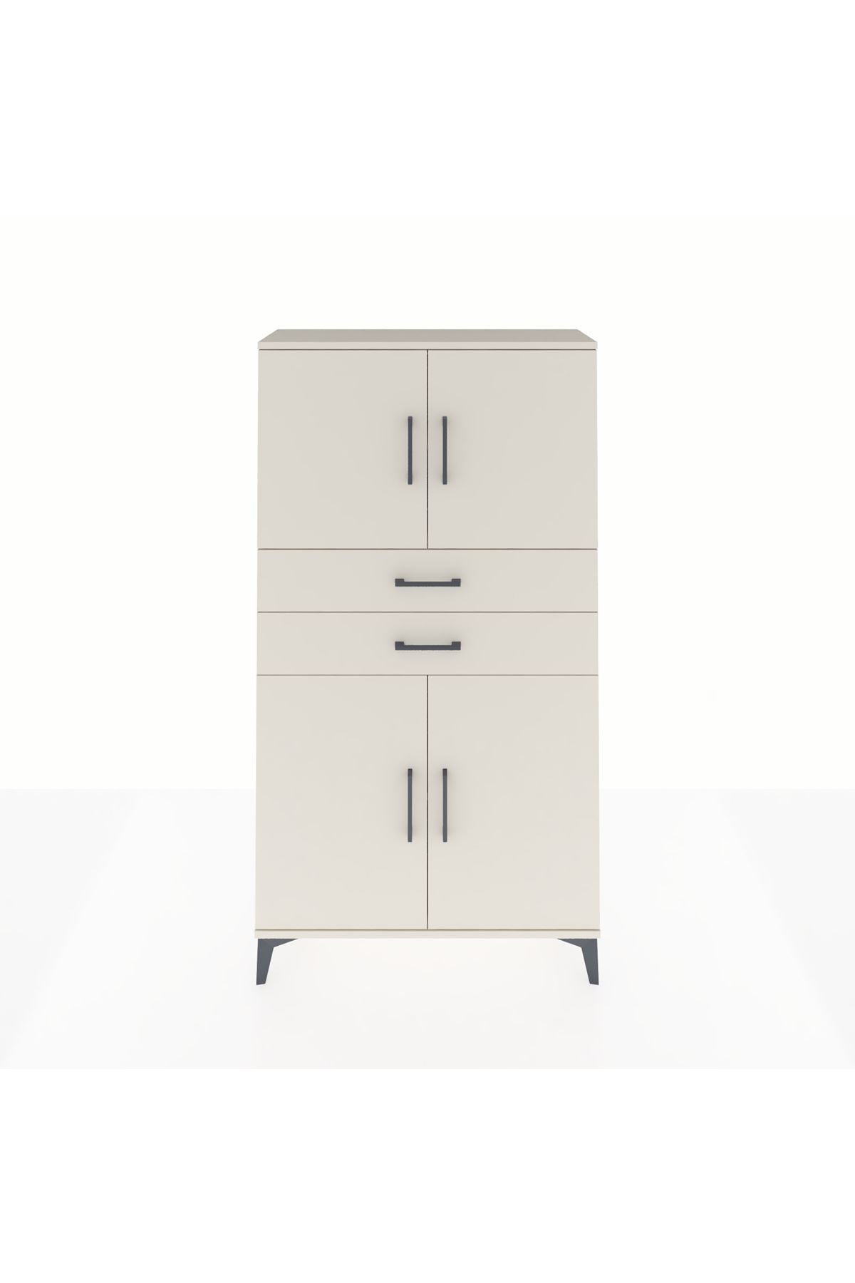 Arges Dolap 3 Raflı 2 Çekmeceli 4 Kapaklı 88x30x163 Aytaşı-Aytaşı