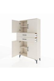 Arges Dolap 3 Raflı 2 Çekmeceli 4 Kapaklı 88x30x163 Aytaşı-Aytaşı