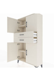 Arges Dolap 3 Raflı 2 Çekmeceli 4 Kapaklı 88x30x163 Aytaşı-Aytaşı