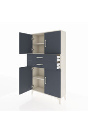 Arges Dolap 3 Raflı 2 Çekmeceli 4 Kapaklı 88x30x163 Aytaşı-Antrasit