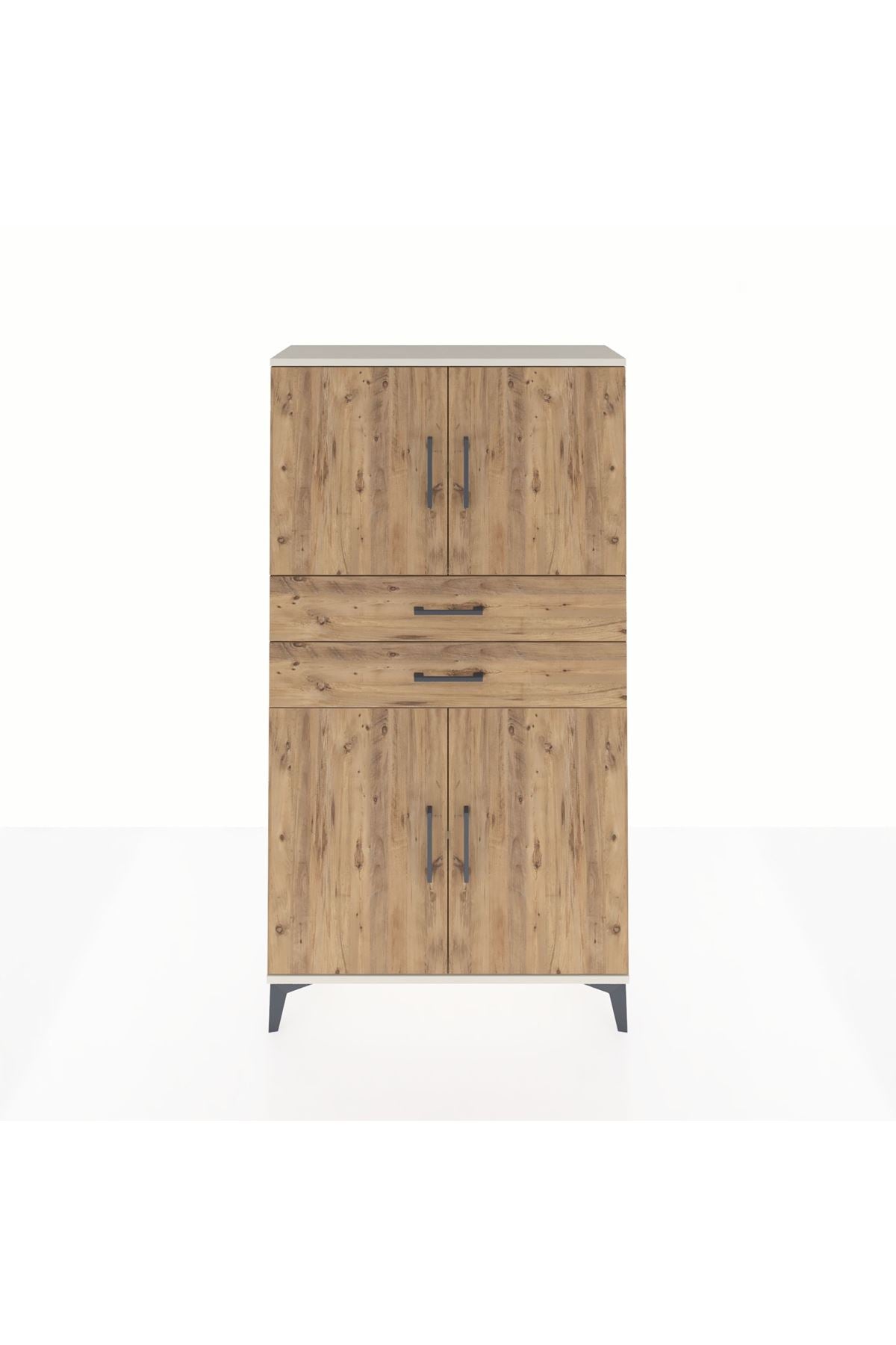 Arges Dolap 3 Raflı 2 Çekmeceli 4 Kapaklı 88x30x163 Aytaşı-Çam