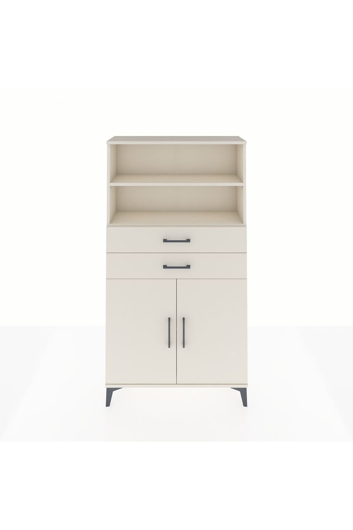 Arges Dolap 3 Raflı 2 Çekmeceli 2 Kapaklı 88x30x163 Aytaşı-Aytaşı