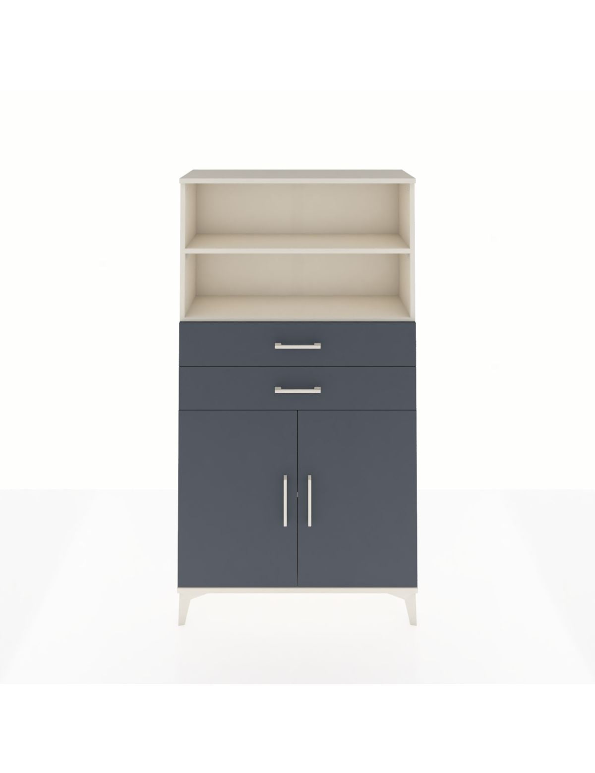 Arges Dolap 3 Raflı 2 Çekmeceli 2 Kapaklı 88x30x163 Aytaşı-Antrasit