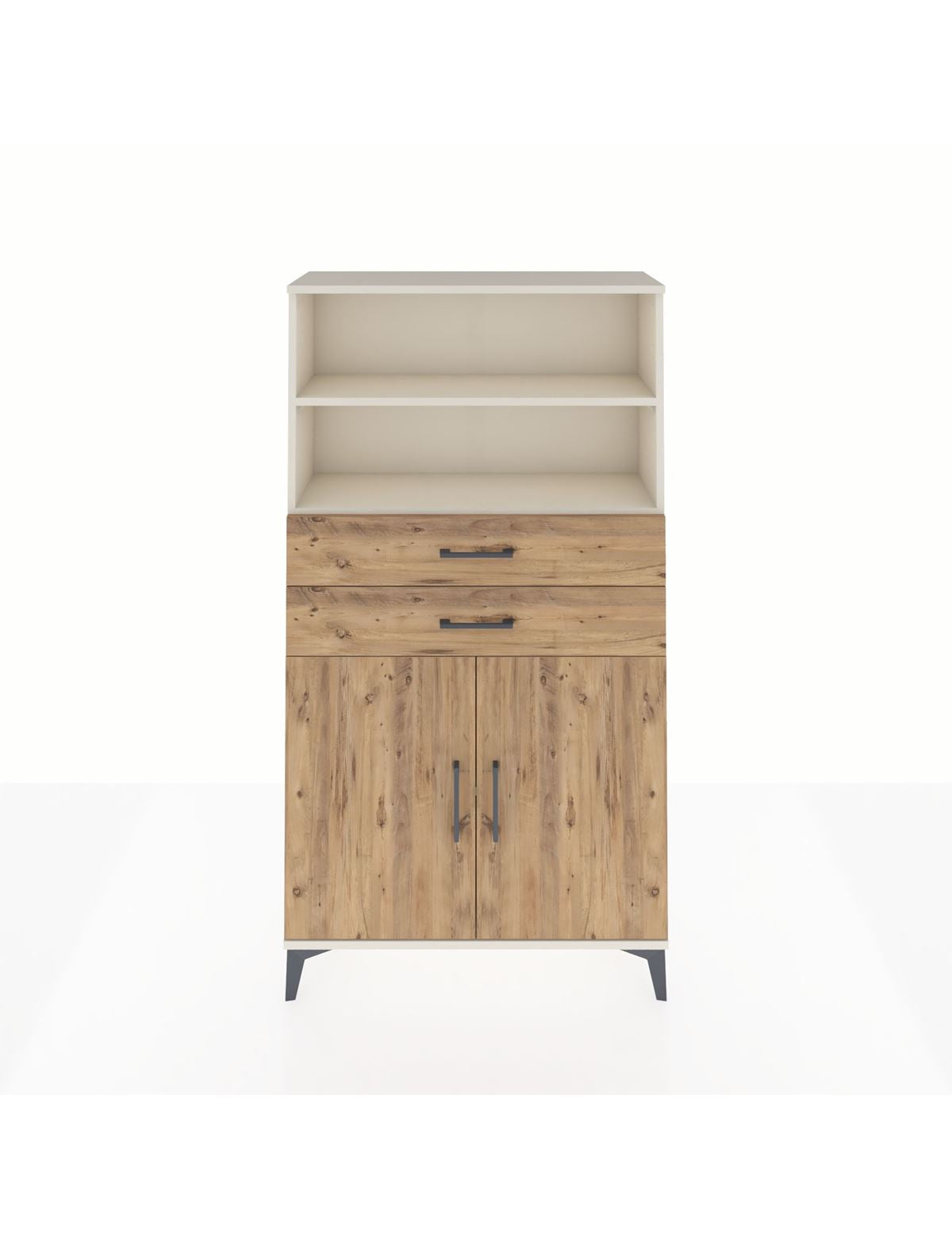 Arges Dolap 3 Raflı 2 Çekmeceli 2 Kapaklı 88x30x163 Aytaşı-Çam