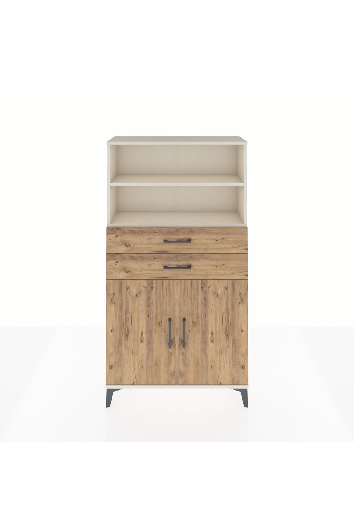 Arges Dolap 3 Raflı 2 Çekmeceli 2 Kapaklı 88x30x163 Aytaşı-Çam