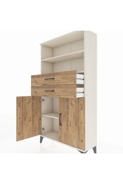 Arges Dolap 3 Raflı 2 Çekmeceli 2 Kapaklı 88x30x163 Aytaşı-Çam