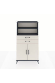 Arges Dolap 3 Raflı 2 Çekmeceli 2 Kapaklı 88x30x163 Antrasit-Aytaşı