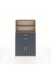 Arges Dolap 3 Raflı 2 Çekmeceli 2 Kapaklı 88x30x163 Çam-Antrasit