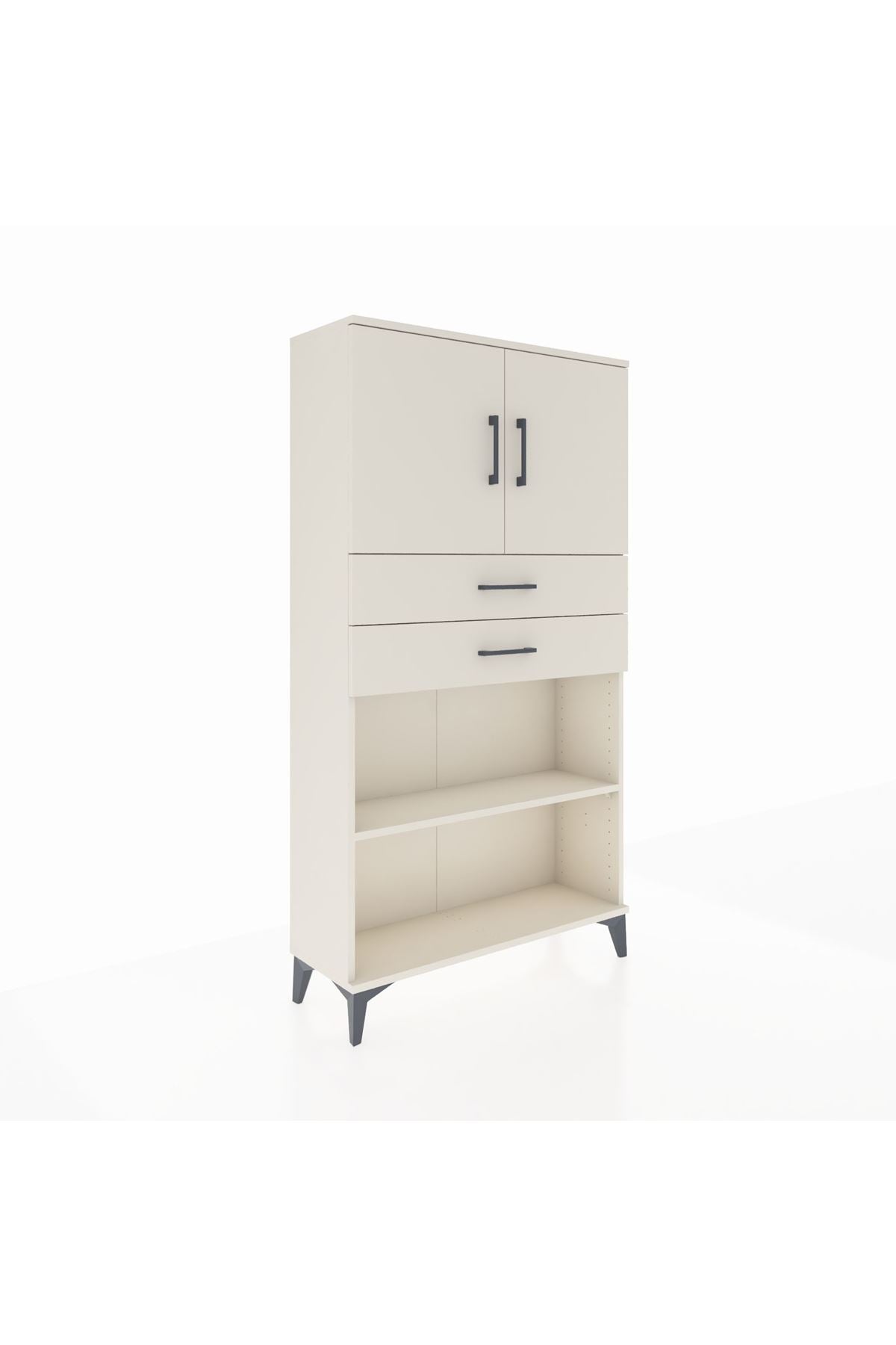 Arges Dolap 3 Raflı 2 Çekmeceli 2 Kapaklı 88x30x163 Aytaşı-Aytaşı