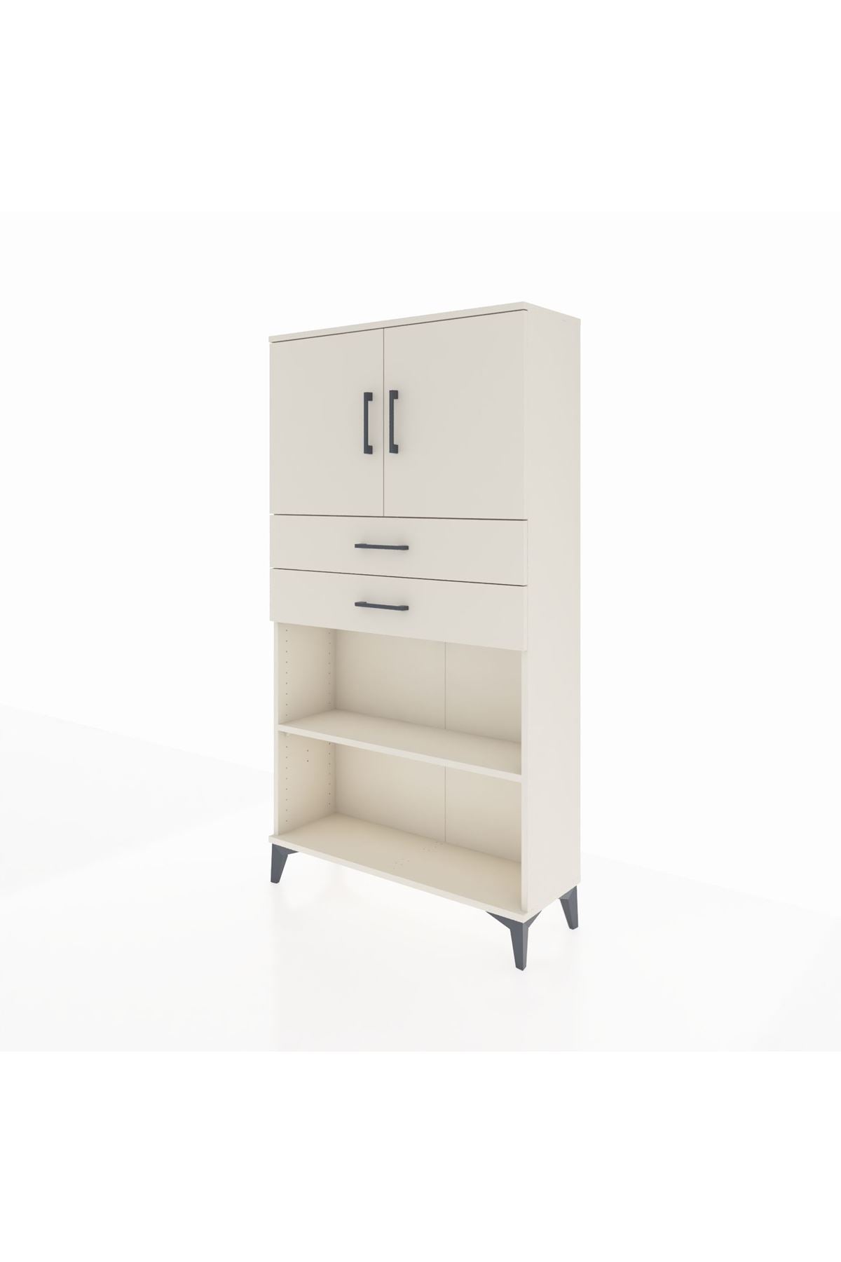 Arges Dolap 3 Raflı 2 Çekmeceli 2 Kapaklı 88x30x163 Aytaşı-Aytaşı