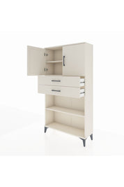 Arges Dolap 3 Raflı 2 Çekmeceli 2 Kapaklı 88x30x163 Aytaşı-Aytaşı