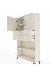 Arges Dolap 3 Raflı 2 Çekmeceli 2 Kapaklı 88x30x163 Aytaşı-Aytaşı