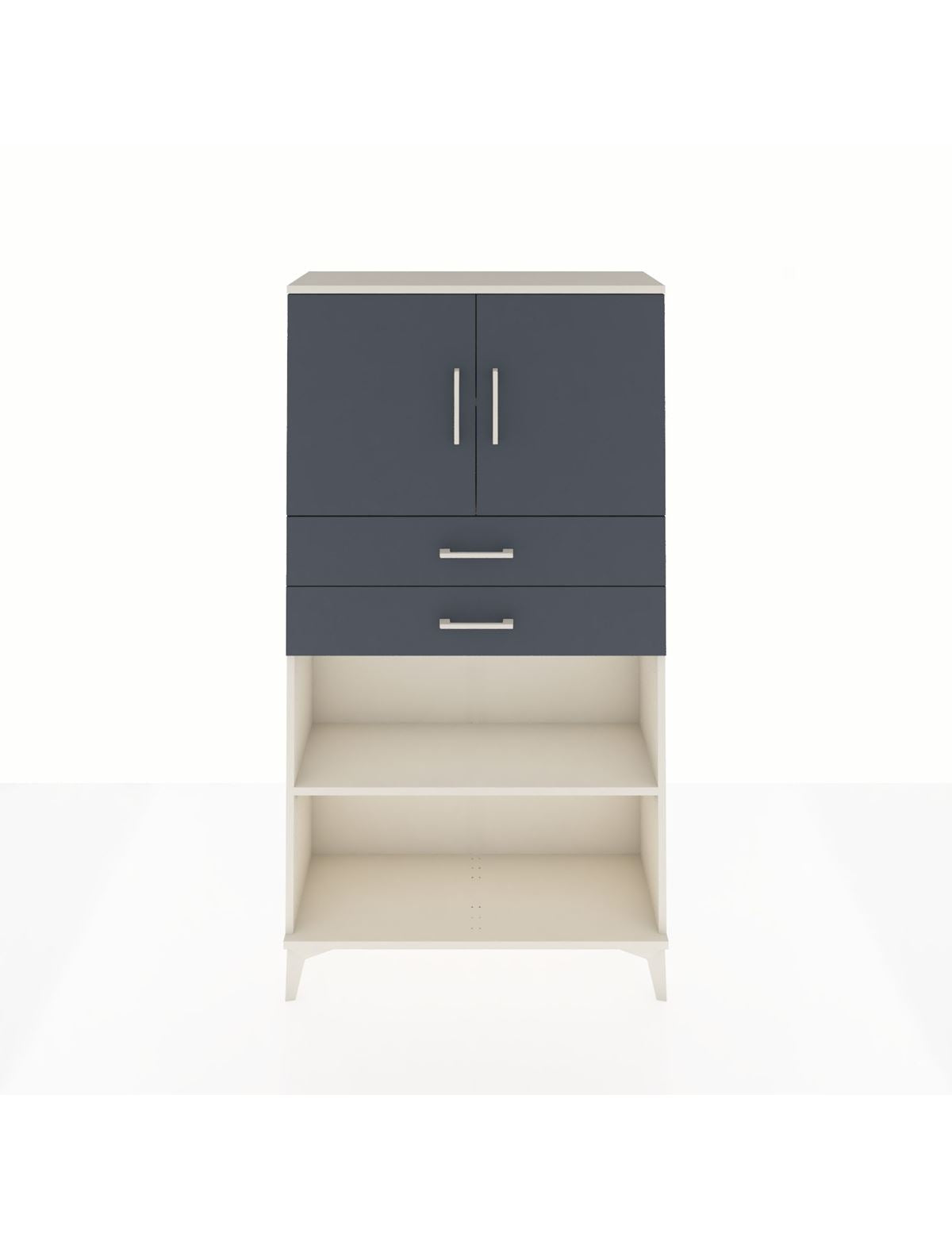 Arges Dolap 3 Raflı 2 Çekmeceli 2 Kapaklı 88x30x163 Aytaşı-Antrasit