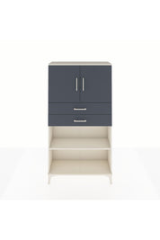 Arges Dolap 3 Raflı 2 Çekmeceli 2 Kapaklı 88x30x163 Aytaşı-Antrasit