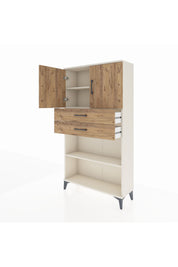 Arges Dolap 3 Raflı 2 Çekmeceli 2 Kapaklı 88x30x163 Aytaşı-Çam