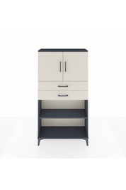 Arges Dolap 3 Raflı 2 Çekmeceli 2 Kapaklı 88x30x163 Antrasit-Aytaşı