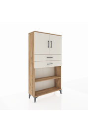 Arges Dolap 3 Raflı 2 Çekmeceli 2 Kapaklı 88x30x163 Çam-Aytaşı