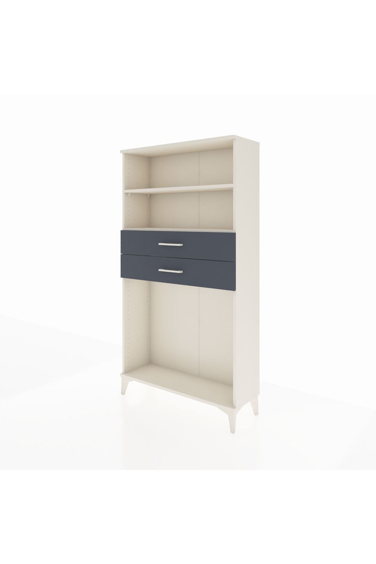 Arges Dolap 2 Raflı 2 Çekmeceli 88x30x163 Aytaşı-Antrasit