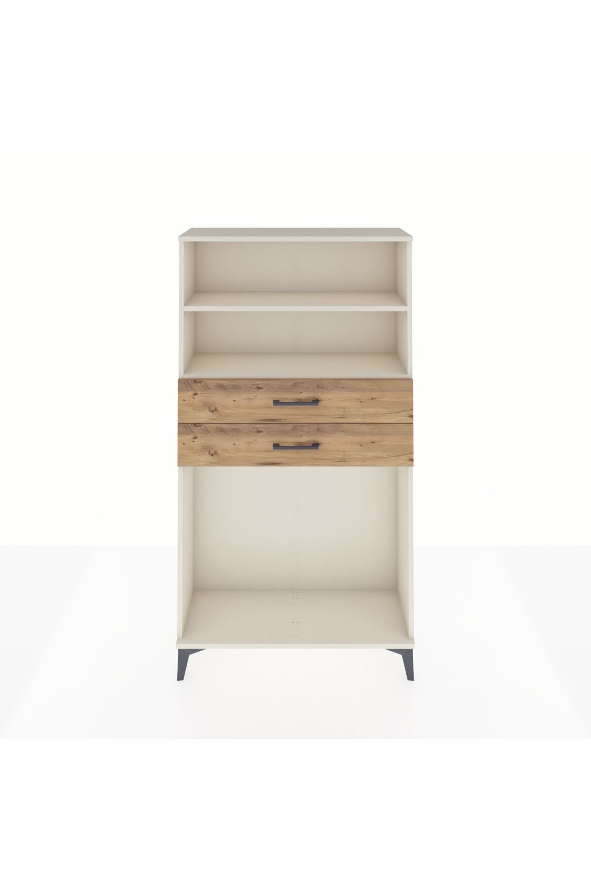 Arges Dolap 2 Raflı 2 Çekmeceli 88x30x163 Aytaşı-Çam