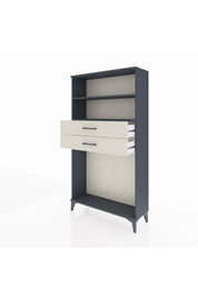 Arges Dolap 2 Raflı 2 Çekmeceli 88x30x163 Antrasit-Aytaşı