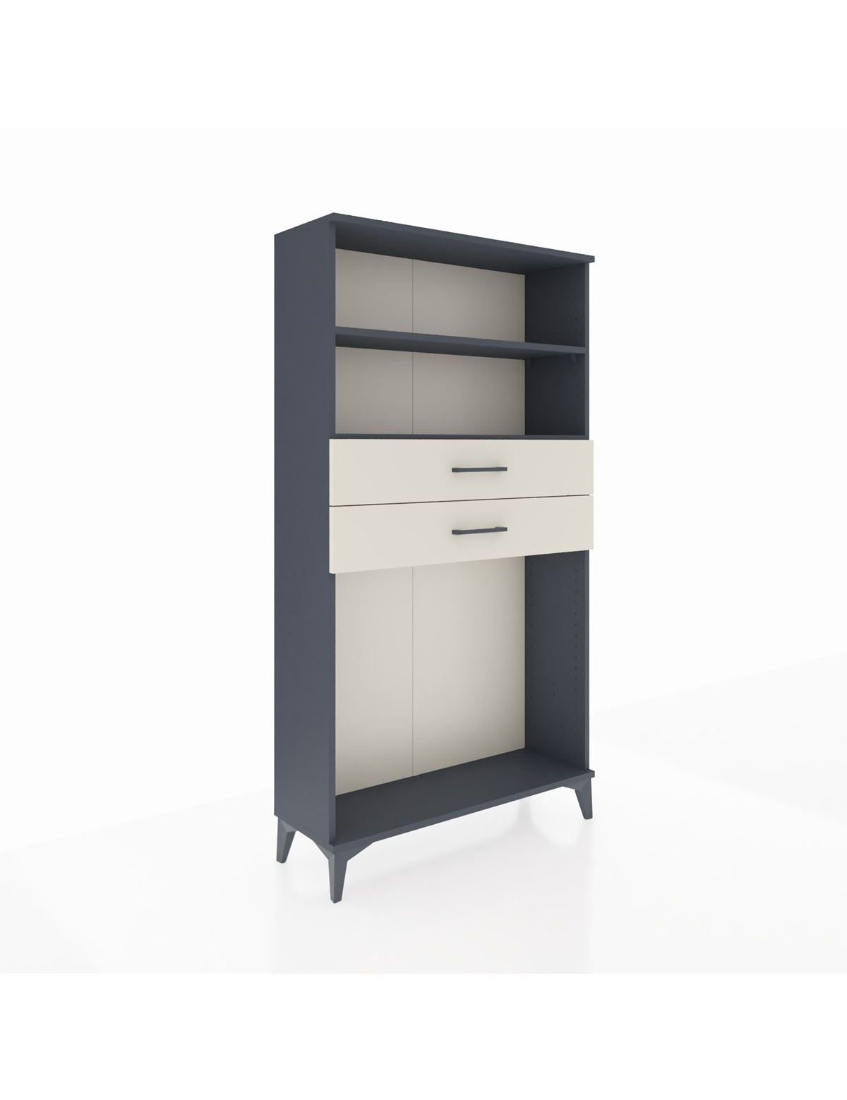 Arges Dolap 2 Raflı 2 Çekmeceli 88x30x163 Antrasit-Aytaşı