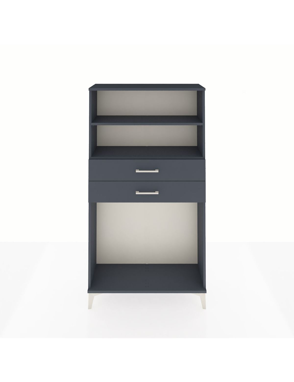 Arges Dolap 2 Raflı 2 Çekmeceli 88x30x163 Antrasit-Antrasit