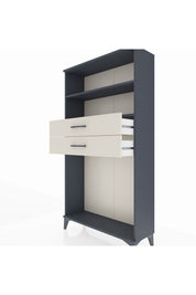 Arges Dolap 2 Raflı 2 Çekmeceli 88x30x163 Antrasit-Aytaşı