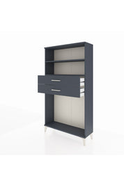 Arges Dolap 2 Raflı 2 Çekmeceli 88x30x163 Antrasit-Antrasit