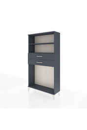 Arges Dolap 2 Raflı 2 Çekmeceli 88x30x163 Antrasit-Antrasit