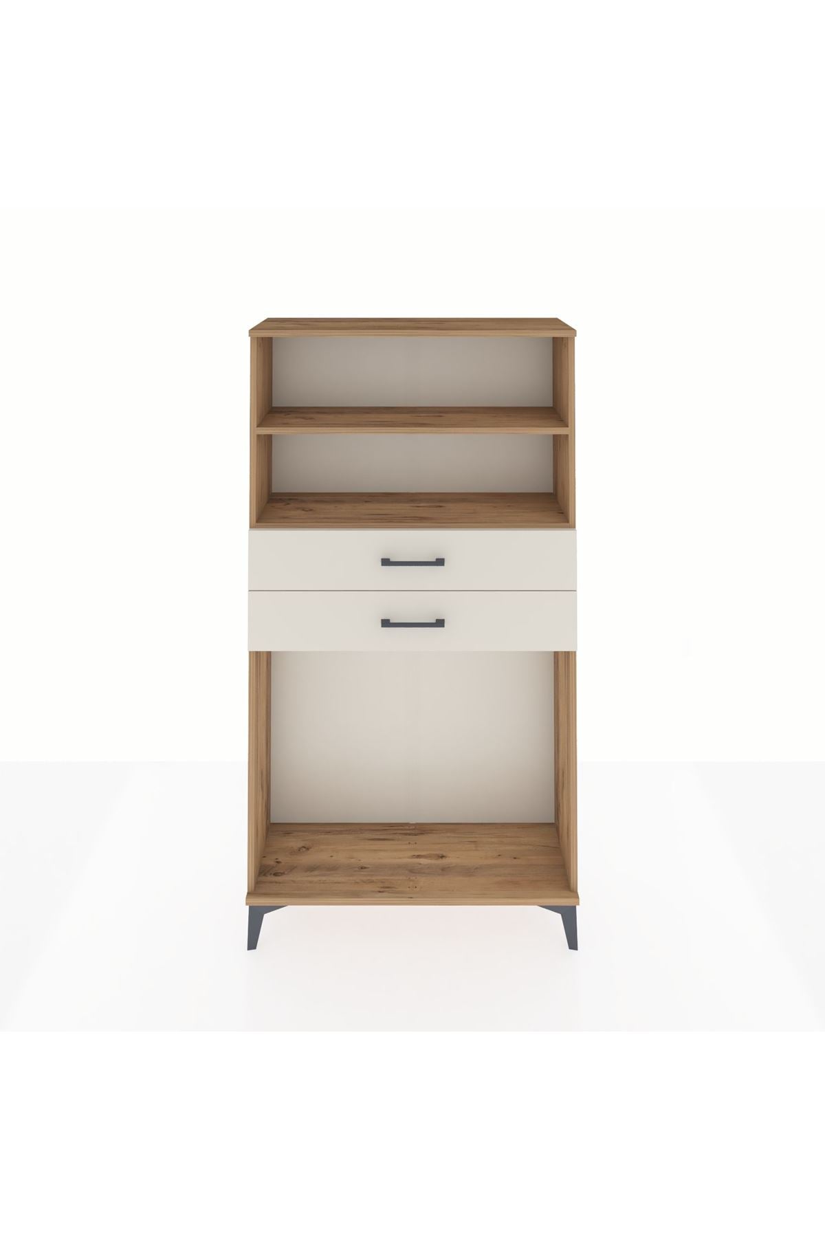 Arges Dolap 2 Raflı 2 Çekmeceli 88x30x163 Çam-Aytaşı