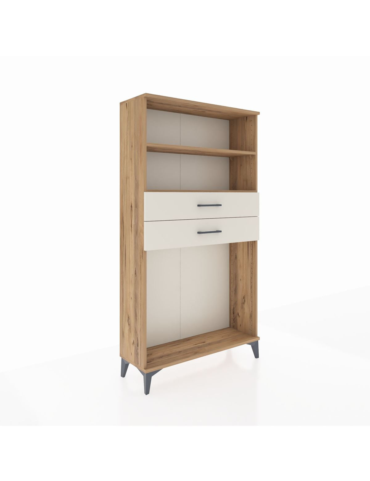 Arges Dolap 2 Raflı 2 Çekmeceli 88x30x163 Çam-Aytaşı