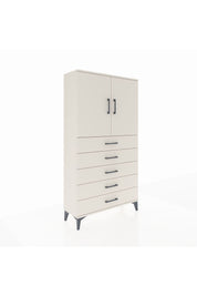Arges Dolap 2 Raflı 5 Çekmeceli 2 Kapaklı 88x30x163 Aytaşı-Aytaşı