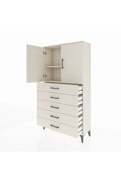 Arges Dolap 2 Raflı 5 Çekmeceli 2 Kapaklı 88x30x163 Aytaşı-Aytaşı