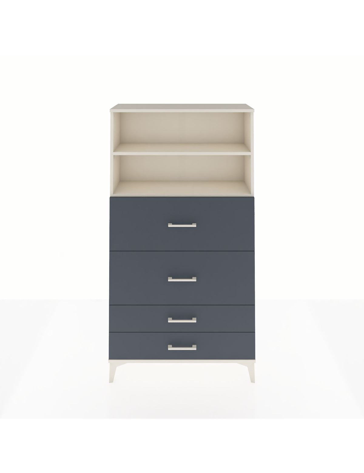 Arges Dolap 2 Raflı 4 Çekmeceli 88x30x163 Aytaşı-Antrasit