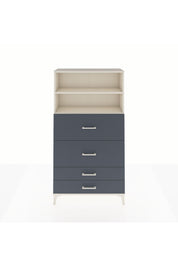 Arges Dolap 2 Raflı 4 Çekmeceli 88x30x163 Aytaşı-Antrasit